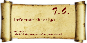 Taferner Orsolya névjegykártya