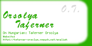 orsolya taferner business card